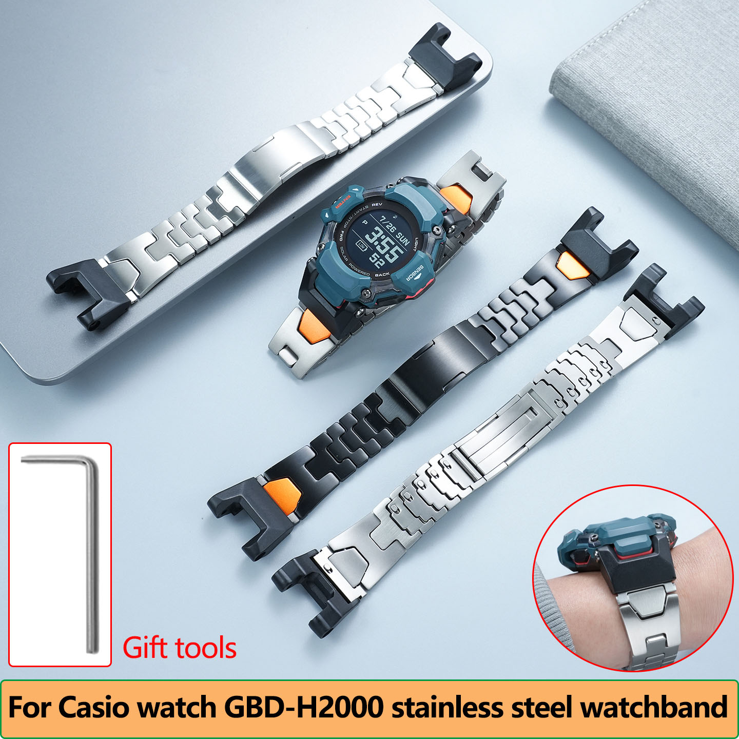 Smartwatch Casio Watches For Men - Bracciale con cinturino in metallo impermeabile
